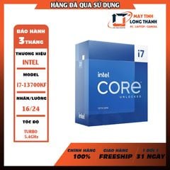 CPU Intel Core i7-13700KF (Up To 5.40GHz, 16 Nhân 24 Luồng, 30M Cache, Raptor Lake)