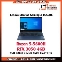 Laptop Lenovo IdeaPad Gaming 3 15ACH6 82K2008WVN (Ryzen 5-5600H | 8GB | 512GB | RTX 3050 4GB | 15.6 inch FHD | Win 11 | Đen) CBH