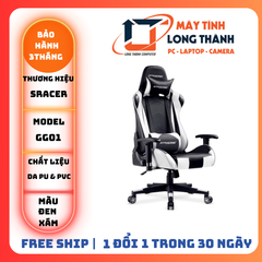 GHẾ GAMING Chân Xoay SRACER WHITE