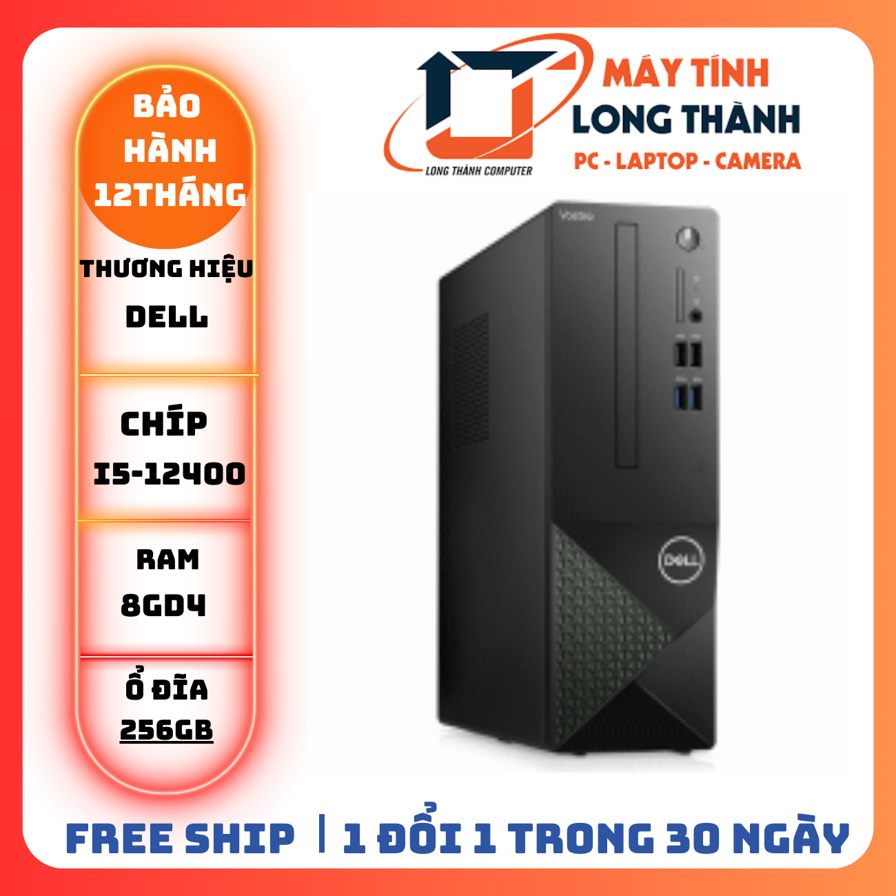 PC DELL VOS 3710-42VT370001 i5-12400 /8GD4 /1TB SSD /WLn /BT /KB /M /W11SL+OFICE HOME 2021/ĐE