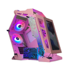 Case VSP Esport Rog ES8 Gaming Pink - White (Kèm bảng led và 6 fan ARGB)