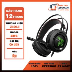 Tai nghe Gaming Zidli ZH6 7.1 Led USB Black