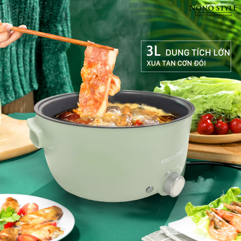 Nồi Điện Đa Năng Nonostyle XP-A31 Green 3L Nồi Điện Đa Năng Nonostyle – Cam Kết Chính Hãng
