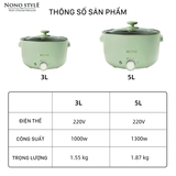 Nồi Điện Đa Năng Nonostyle (5L - 1300W)