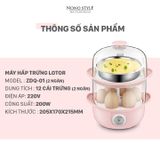 Máy Hấp Trứng Mini Lotor ZDQ-01 (2 Ngăn)