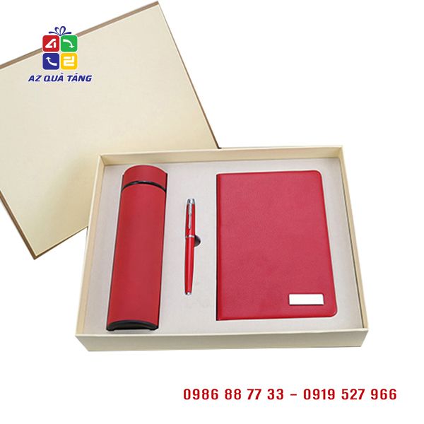 Giftset Bút Ký + Bình Giữ Nhiệt + Sổ Da 01
