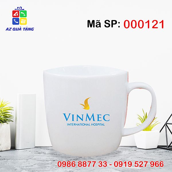 Cốc sứ trắng lùn