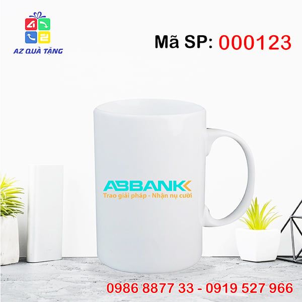 Cốc sứ trắng C cao