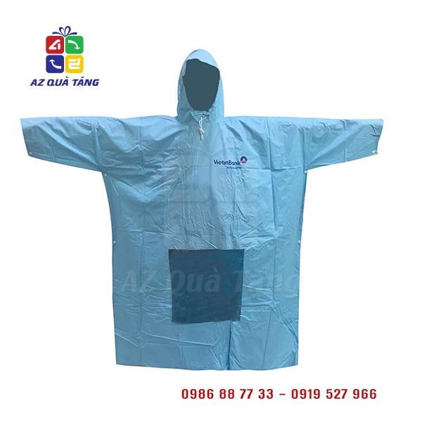 Áo Mưa Có Tay Cài Cạnh Vải Nhựa