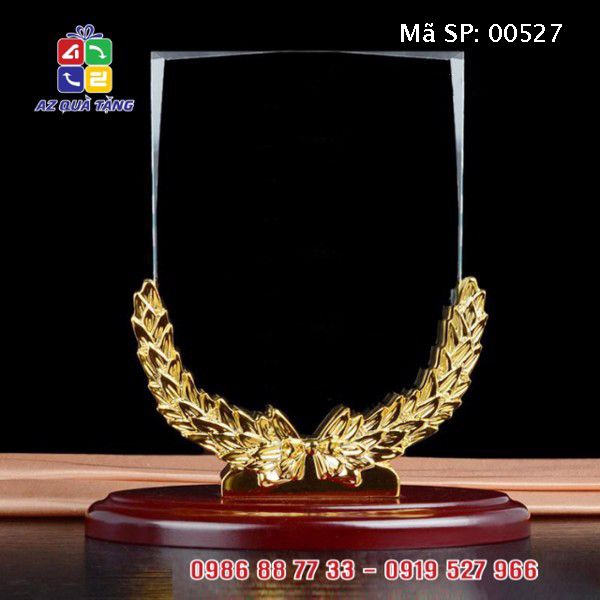 Kỉ Niệm Chương Pha Lê Nguyệt Quế Vàng - 00527