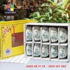 Bộ 10 Bát Cơm Tráng Men Hoa Sen Xanh
