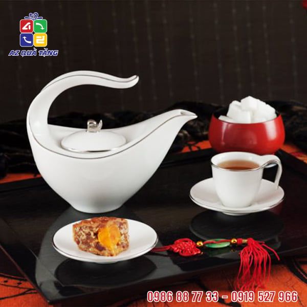 Bộ Ấm Trà ML Anh Vũ Chỉ Bạch Kim