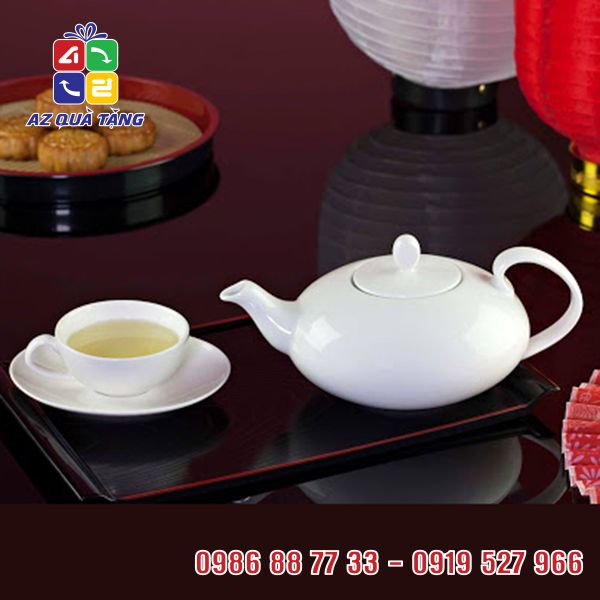 Bộ Ấm Trà ML Anna Elip Trắng