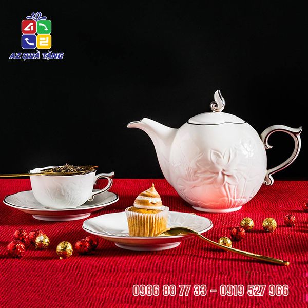 Bộ Trà Hoa Sen Chỉ Bạch Kim ML