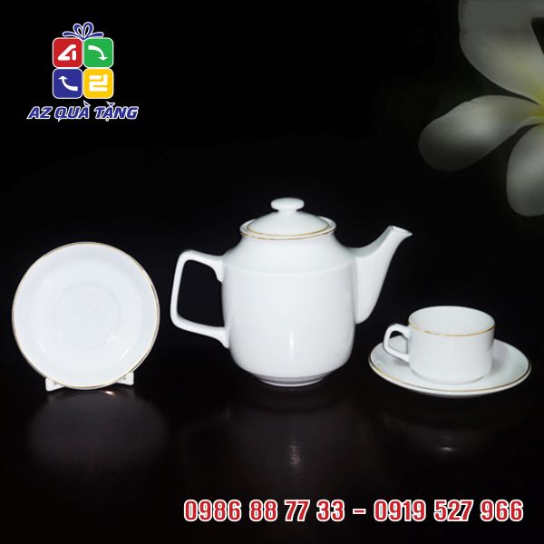 Bộ Trà ML Jasmine Chỉ Vàng Dáng Vuông