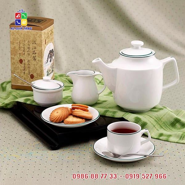 Bộ Trà ML Jasmine Xanh Lá Dáng Vuông