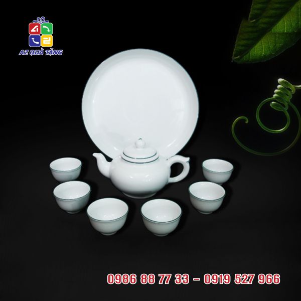 Bộ Khay Trà ML Jasmine Chỉ Xanh lá