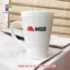 Cốc Sứ Trắng Vát Cao MSB