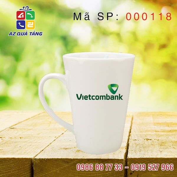 Cốc sứ trắng vát cao