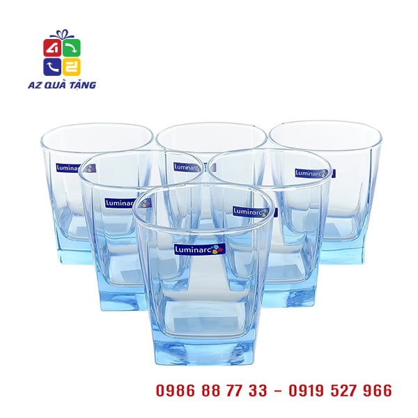 Bộ 6 Ly Thủy Tinh Luminarc xanh J1582