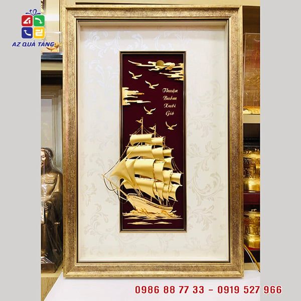 Tranh Thuyền Buồm Mạ Vàng 01