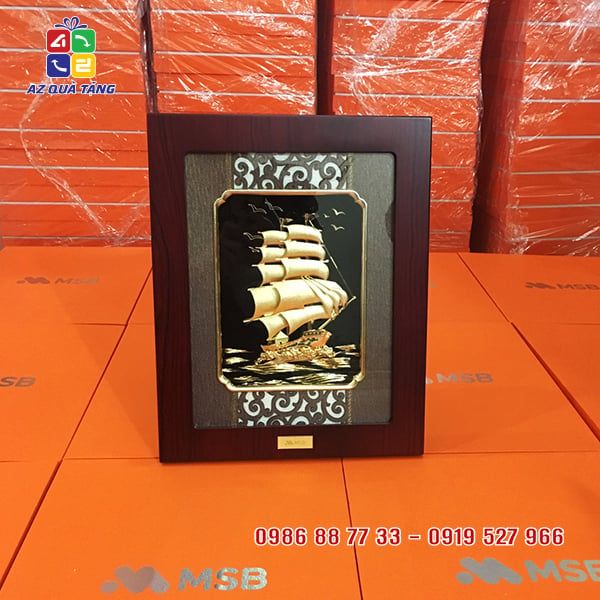 Tranh Thuyền Buồm Mạ Vàng MSB