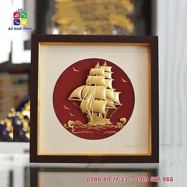 Tranh Thuyền Buồm Mạ Vàng 03