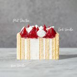 Vanilla Strawberry Roll Gato