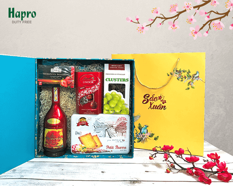 Hộp Quà Tết Sắc Xuân Vàng