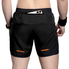 Quần chạy bộ nam 2 lớp Egan QC02 - Màu đen