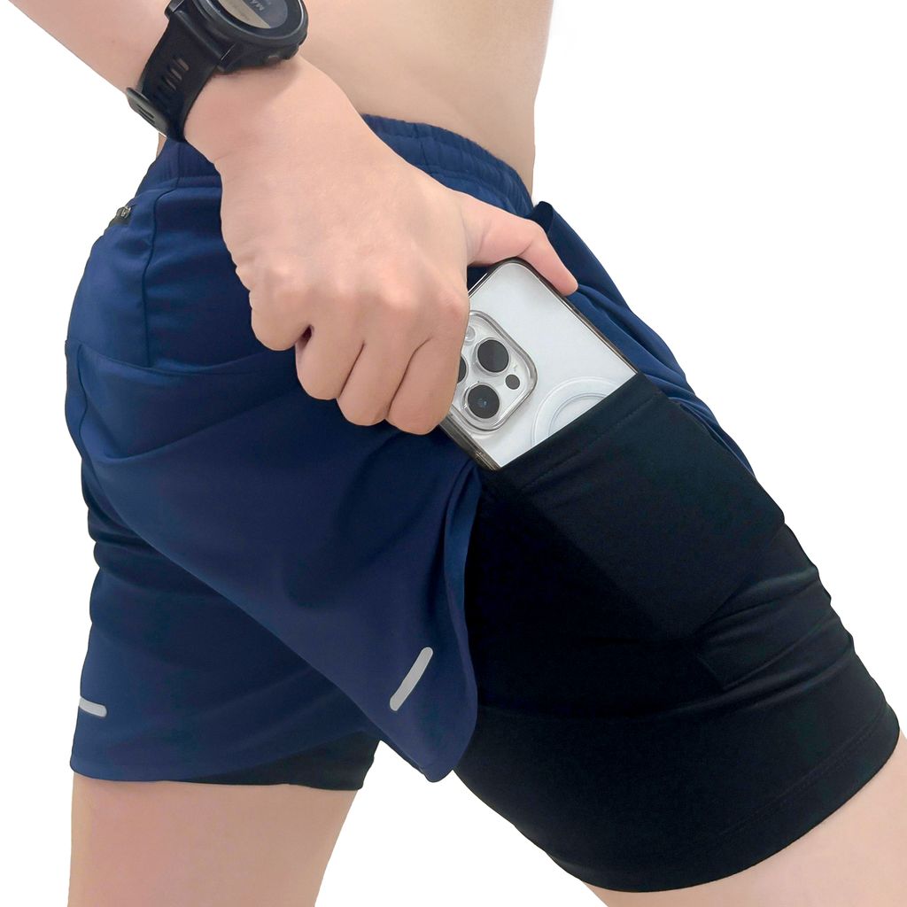 Quần chạy bộ nam 2 lớp Egan QC02 - Màu dương
