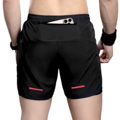 Quần chạy bộ nam 2 lớp Egan QC02 - Màu đen