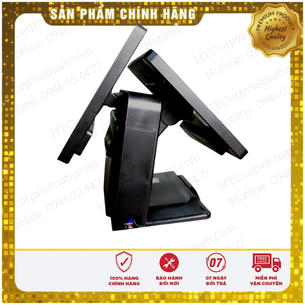 Máy POS bán hàng Cảm Ứng 2 Màn Hình GPOS G15T ( 2 màn hình/Core i5/8gb/64gb)