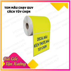 Decal Màu - Gia Công Theo Kích Thước, Màu Tùy Chọn