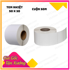 Giấy In Tem Nhiệt Trà Sữa 50x30x900 Tem