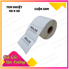 Giấy In Tem Nhiệt 40x30x900 Tem