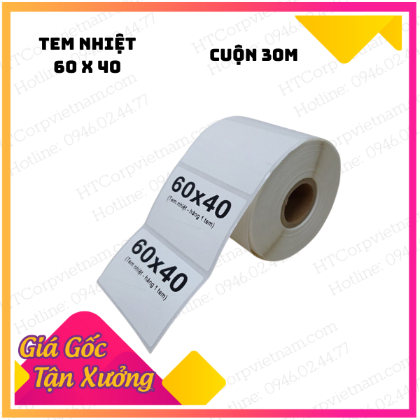Giấy In Tem Nhiệt 60x40