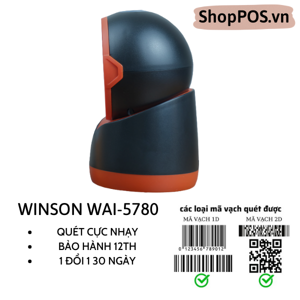 Máy quét mã vạch Winson WAI 5780 [ 2D Để Bàn ]