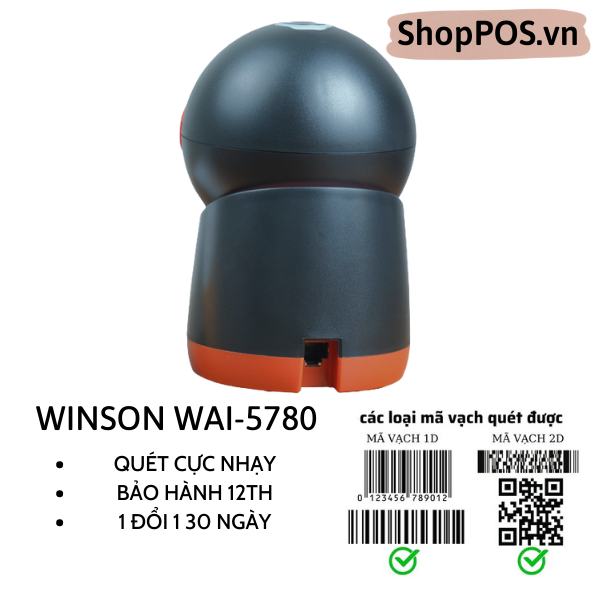 Máy quét mã vạch Winson WAI 5780 [ 2D Để Bàn ]