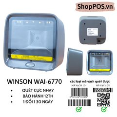 Máy quét mã vạch 2D Winson WAI-6770 [ 2D Để Bàn ]
