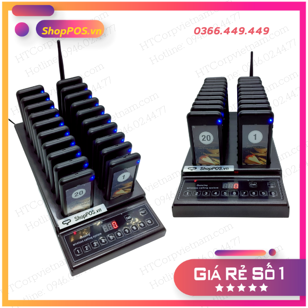 Thiết Bị Báo Rung Gọi Khách 20 Tay Cầm ( Model 2021)