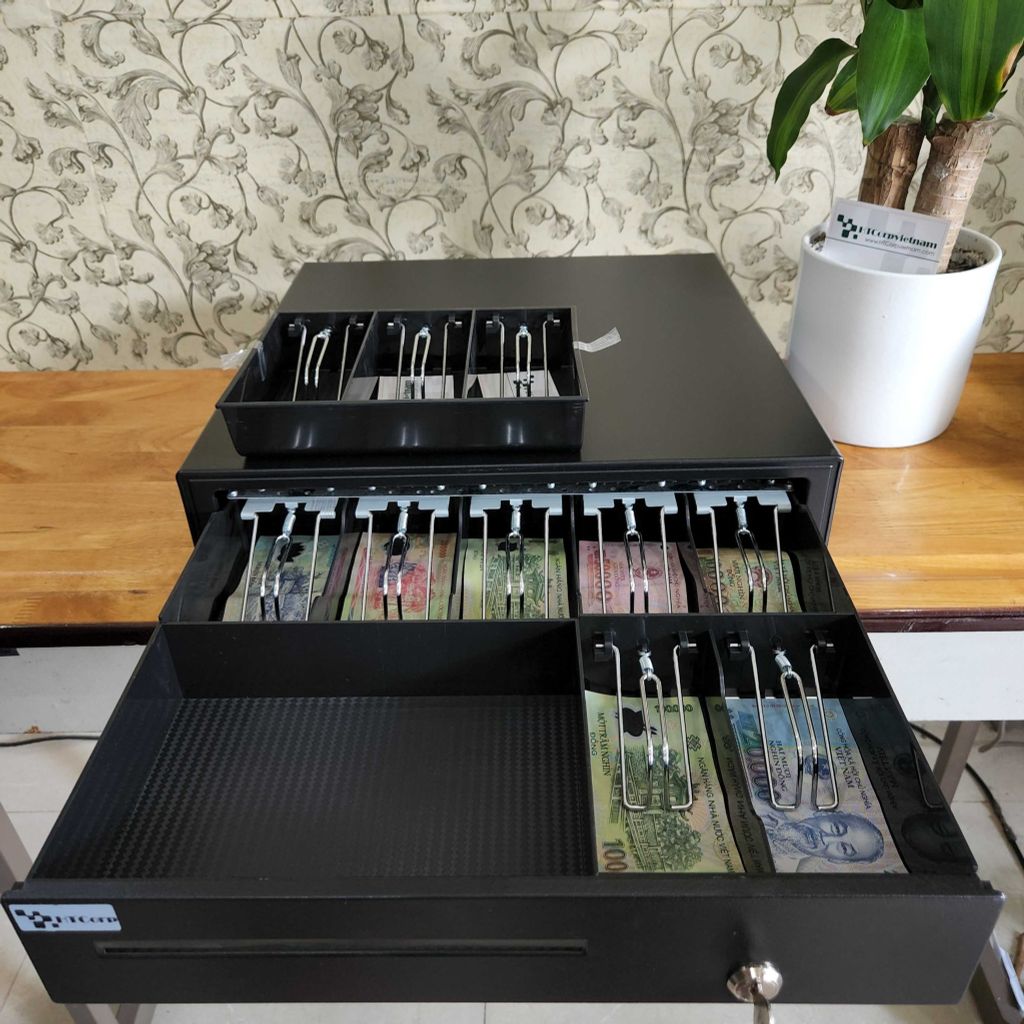 Ngăn kéo đựng tiền HT442 ( MODEL 2022 -10 ngăn kẹp)