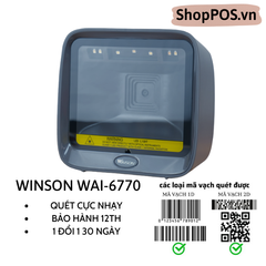 Máy quét mã vạch 2D Winson WAI-6770 [ 2D Để Bàn ]