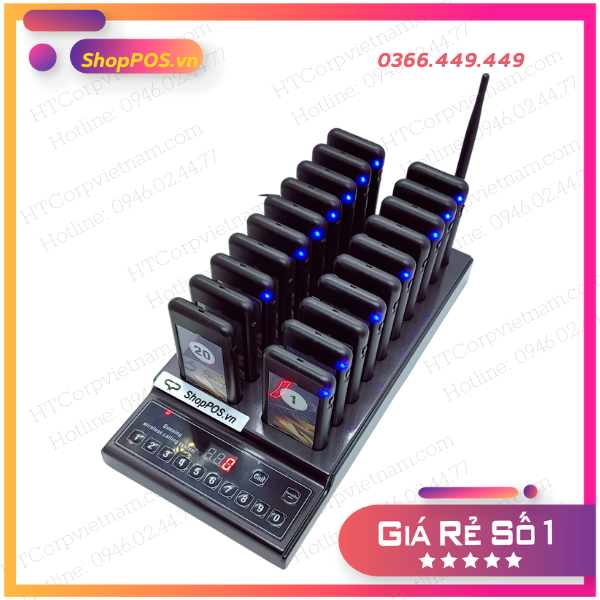 Thiết Bị Báo Rung Gọi Khách 20 Tay Cầm ( Model 2021)