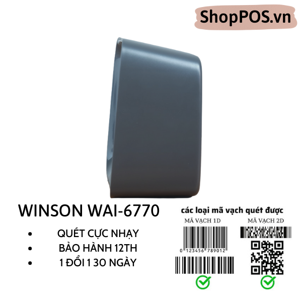 Máy quét mã vạch 2D Winson WAI-6770 [ 2D Để Bàn ]