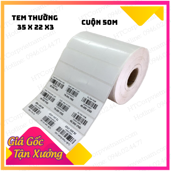 Decal 3 Tem Trên hàng (35x22x3) x50m