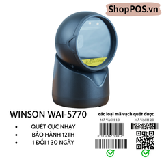 Máy quét mã vạch Winson WAI 5770 [ 2D Để Bàn]