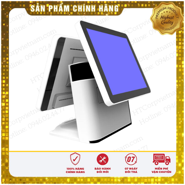 Máy POS bán hàng Cảm Ứng 2 Màn Hình GPOS G15T ( 2 màn hình/Core i5/8gb/64gb)