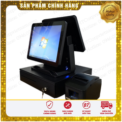 Máy POS Bán Hàng Cảm Ứng 2 Màn Hình GPOS QT 66 (2 Màn Hình/J1900/8gb/128gb)