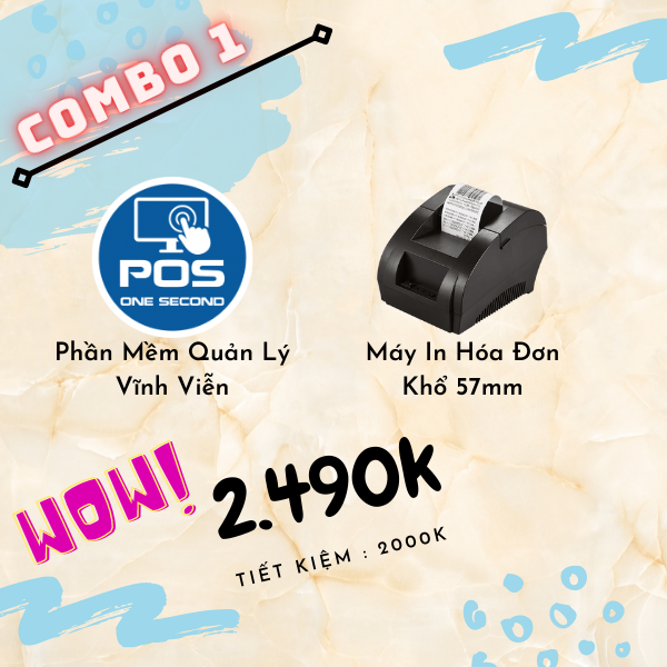 Trọn Bộ Máy Tính Tiền Quán Cafe, Quán Ăn, Nhà Hàng Quy Mô Nhỏ [2490k]